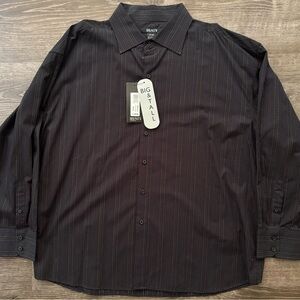 Bruno New York Mens Black Striped Button Down 3XL